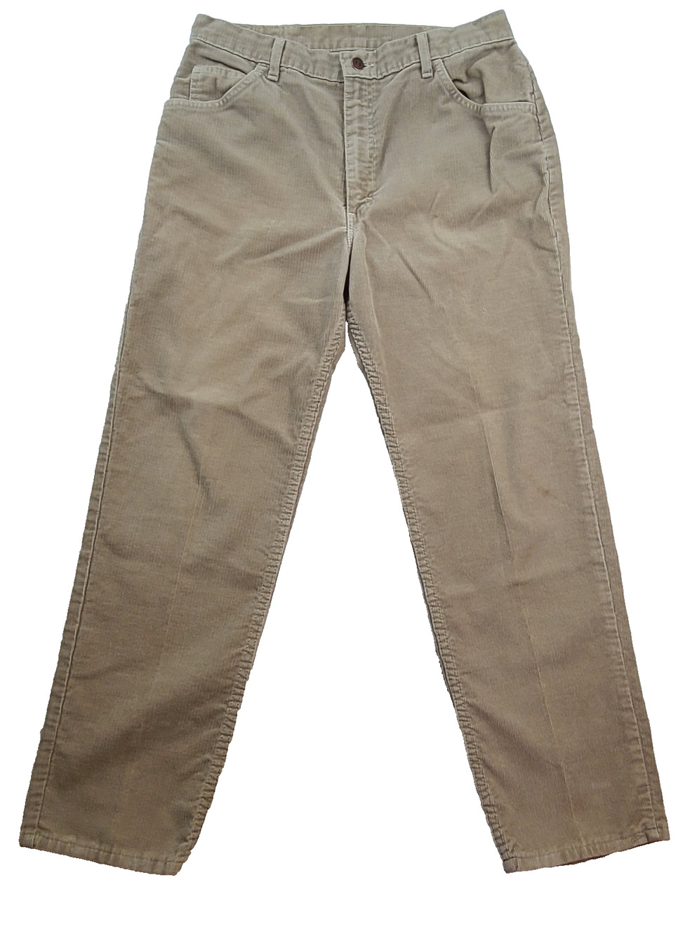 80's Vintage Sears Roebucks Men’s 34x30 Tan Corduroy Pants USA Straight Leg